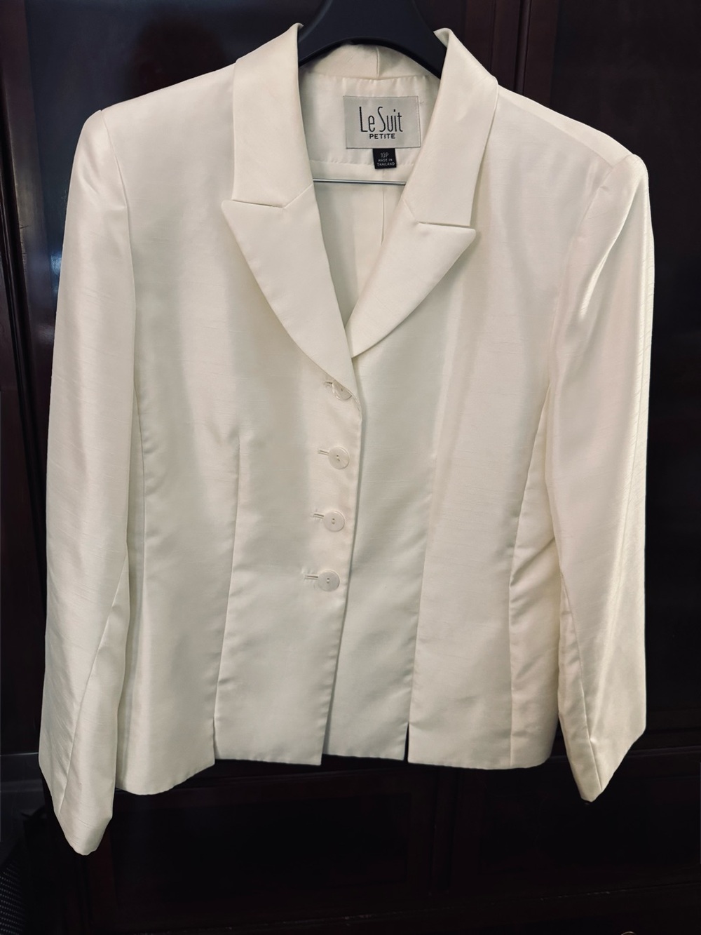 Le Suit 2-Piece Suit White Blazer and Red White Floral Skirt Career Wedding 10P - Picture 7 of 12